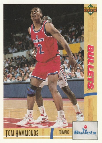 #349 Tom Hammonds - Washington Bullets - 1991-92 Upper Deck Basketball