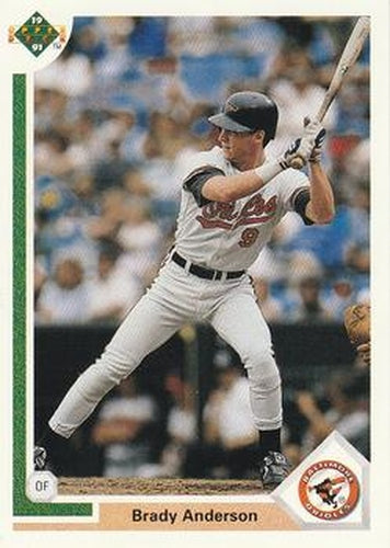 #349 Brady Anderson - Baltimore Orioles - 1991 Upper Deck Baseball