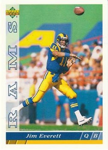 #349 Jim Everett - Los Angeles Rams - 1993 Upper Deck Football