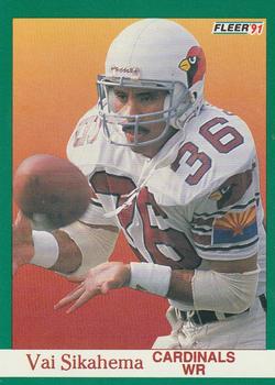 #349 Vai Sikahema - Phoenix Cardinals - 1991 Fleer Football