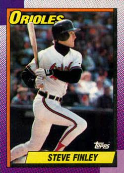 #349 Steve Finley - Baltimore Orioles - 1990 Topps Baseball