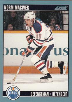 #349 Norm Maciver - Edmonton Oilers - 1992-93 Score Canadian Hockey