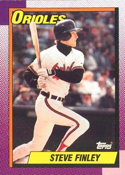 #349 Steve Finley - Baltimore Orioles - 1990 O-Pee-Chee Baseball