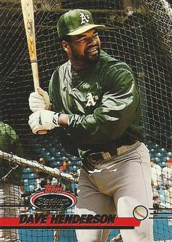 #349 Dave Henderson - Oakland Athletics - 1993 Stadium Club Baseball