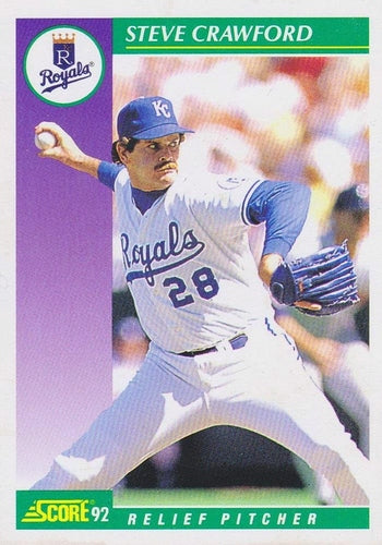 #349 Steve Crawford - Kansas City Royals - 1992 Score Baseball