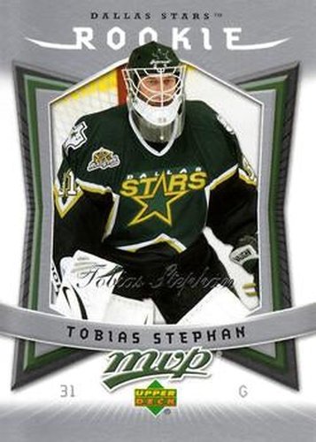 #349 Tobias Stephan - Dallas Stars - 2007-08 Upper Deck MVP Hockey