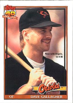 #349 Dave Gallagher - California Angels - 1991 O-Pee-Chee Baseball