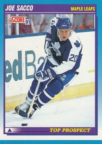 #349 Joe Sacco - Toronto Maple Leafs - 1991-92 Score Canadian Bilingual Hockey