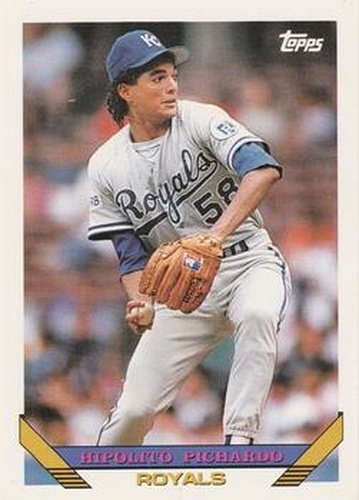 #349 Hipolito Pichardo - Kansas City Royals - 1993 Topps Baseball