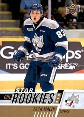#349 Zack Malik - Sudbury Wolves - 2017-18 Upper Deck CHL Hockey