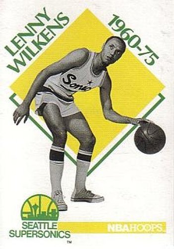 #349 Lenny Wilkens - Seattle SuperSonics / Cleveland Cavaliers - 1990-91 Hoops Basketball