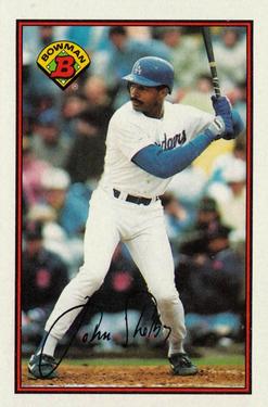 #349 John Shelby - Los Angeles Dodgers - 1989 Bowman Baseball