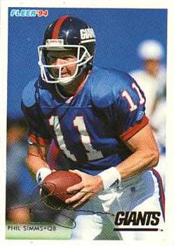 #349 Phil Simms - New York Giants - 1994 Fleer Football