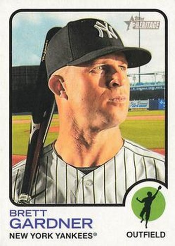 #349 Brett Gardner - New York Yankees - 2022 Topps Heritage Baseball