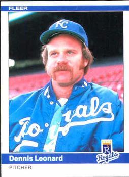 #349 Dennis Leonard - Kansas City Royals - 1984 Fleer Baseball
