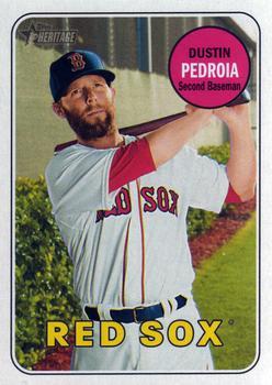 #349 Dustin Pedroia - Boston Red Sox - 2018 Topps Heritage Baseball