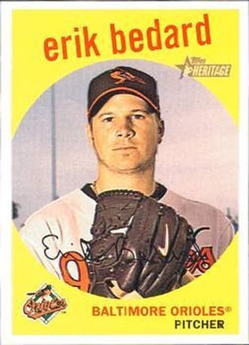 #349 Erik Bedard - Baltimore Orioles - 2008 Topps Heritage Baseball