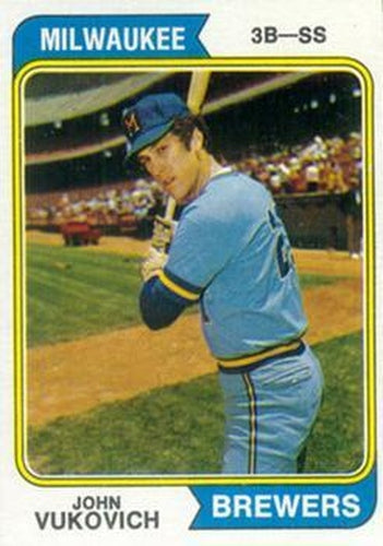 #349 John Vukovich - Milwaukee Brewers - 1974 Topps Baseball