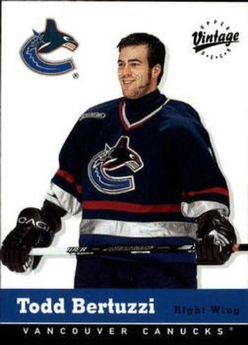#349 Todd Bertuzzi - Vancouver Canucks - 2000-01 Upper Deck Vintage Hockey