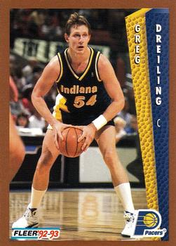 #349 Greg Dreiling - Indiana Pacers - 1992-93 Fleer Basketball