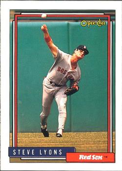 #349 Steve Lyons - Boston Red Sox - 1992 O-Pee-Chee Baseball