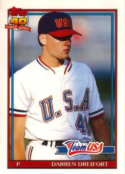 #34T Darren Dreifort - USA - 1991 Topps Traded Baseball