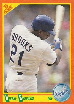 #34T Hubie Brooks - Los Angeles Dodgers - 1990 Score Rookie & Traded Baseball