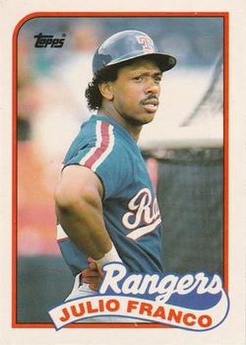 #34T Julio Franco - Texas Rangers - 1989 Topps Traded Baseball