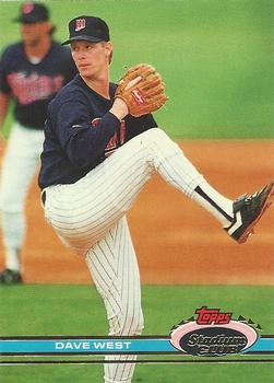 #34 Dave West - Minnesota Twins - 1991 Stadium Club Baseball