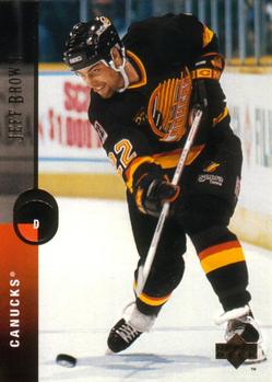 #34 Jeff Brown - Vancouver Canucks - 1994-95 Upper Deck Hockey