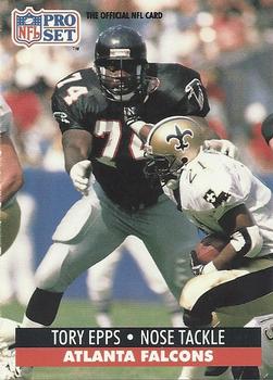 #434 Tory Epps - Atlanta Falcons - 1991 Pro Set Football