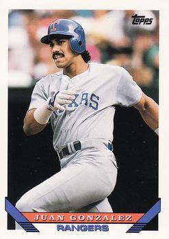 #34 Juan Gonzalez - Texas Rangers - 1993 Topps Baseball