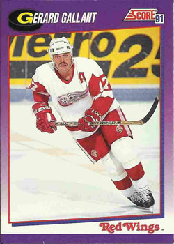#34 Gerard Gallant - Detroit Red Wings - 1991-92 Score American Hockey