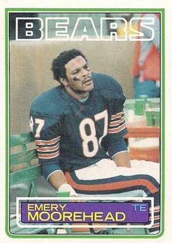 #34 Emery Moorehead - Chicago Bears - 1983 Topps Football