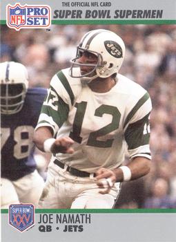 #34 Joe Namath - New York Jets - 1990-91 Pro Set Super Bowl XXV Silver Anniversary Football