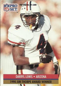 #34 Darryll Lewis - Arizona Wildcats - 1991 Pro Set Football