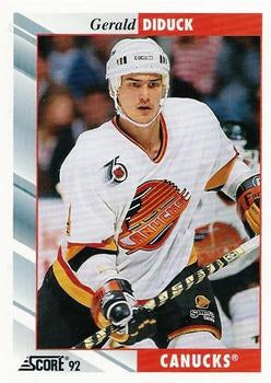 #34 Gerald Diduck - Vancouver Canucks - 1992-93 Score USA Hockey