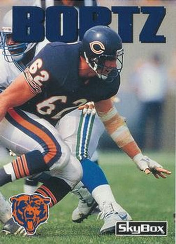 #34 Mark Bortz - Chicago Bears - 1992 SkyBox Impact Football
