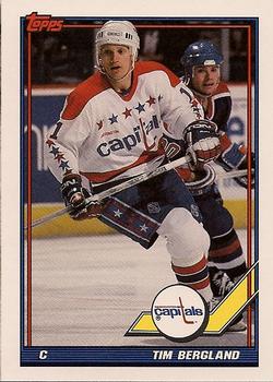 #34 Tim Bergland - Washington Capitals - 1991-92 Topps Hockey