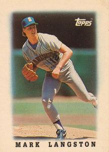 #34 Mark Langston - Seattle Mariners - 1988 Topps Major League Leaders Minis Baseball