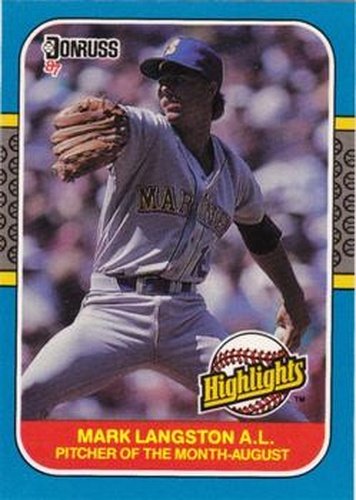 #34 Mark Langston - Seattle Mariners - 1987 Donruss Highlights Baseball