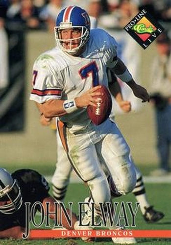 #34 John Elway - Denver Broncos - 1994 Pro Line Live Football