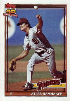 #34 Atlee Hammaker - San Diego Padres - 1991 Topps Baseball
