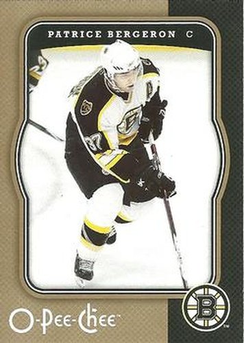 #34 Patrice Bergeron - Boston Bruins - 2007-08 O-Pee-Chee Hockey
