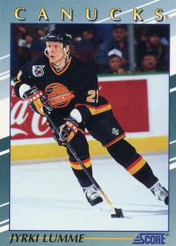 #34 Jyrki Lumme - Vancouver Canucks - 1992-93 Score Young Superstars Hockey