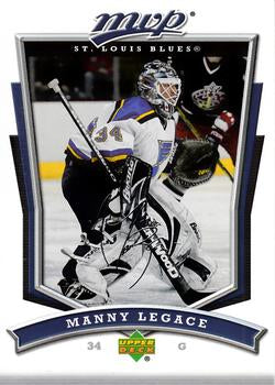 #34 Manny Legace - St. Louis Blues - 2007-08 Upper Deck MVP Hockey