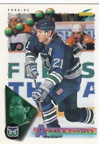 #34 Andrew Cassels - Hartford Whalers - 1994-95 Score Hockey