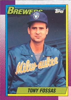 #34 Tony Fossas - Milwaukee Brewers - 1990 O-Pee-Chee Baseball