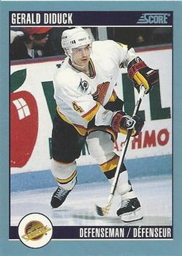 #34 Gerald Diduck - Vancouver Canucks - 1992-93 Score Canadian Hockey
