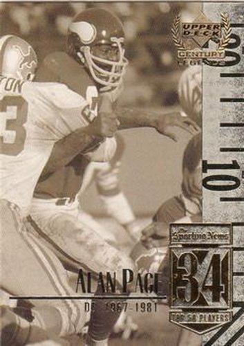 #34 Alan Page - Minnesota Vikings - 1999 Upper Deck Century Legends Football